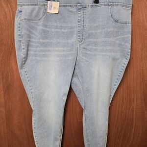 4X 28W-30W Terra & Sky Light Blue Stretch Jeggings